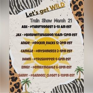 Let’s Get Wild Train Show Saturday, March 21st